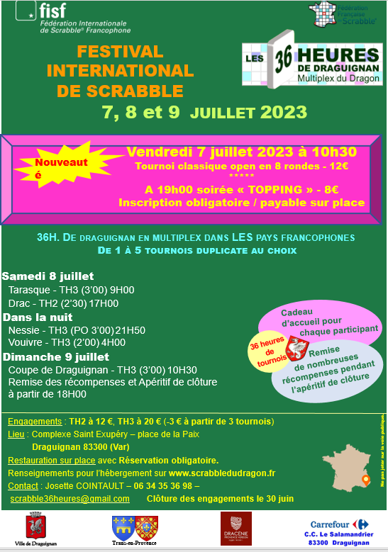 Multiplex du Dragon - 36 heures de Draguignan : du 7 au 9 juillet 2023